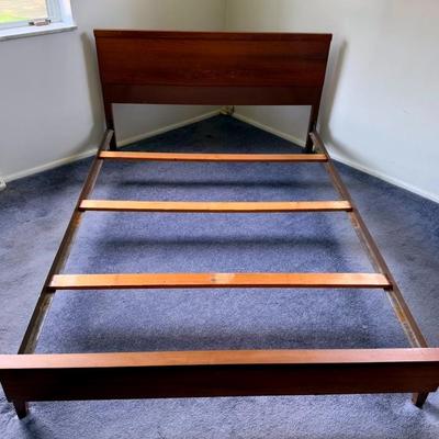 MCM Wooden Full/Double Bed With Headboard, Footboard, Frame