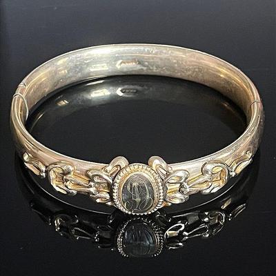 Victorian AC Co. Gold Filled Monogrammed Bangle 