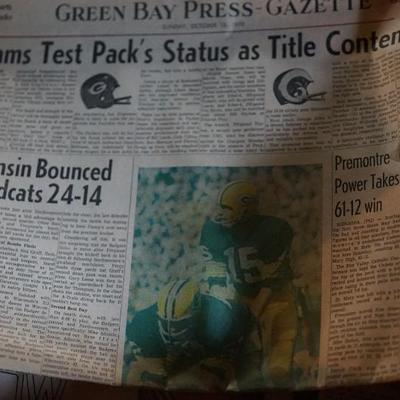 Saved a box of vintage newspapers for you from Green Bay 