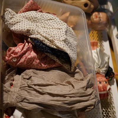 Group of vintage doll clothing 