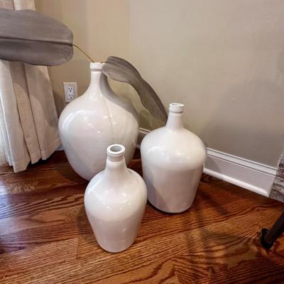 Sale Photo Thumbnail #24: White Demijohn 3 piece pottery