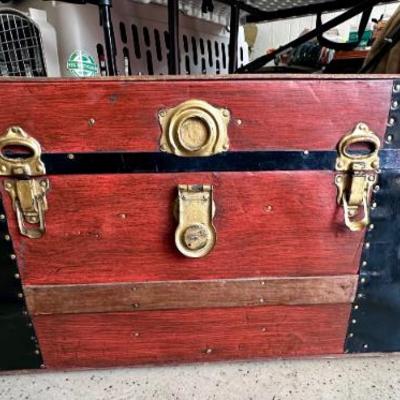 Sale Photo Thumbnail #178: Vintage trunk….two available 