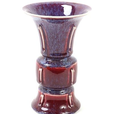 Sale Photo Thumbnail #344: Lot 343 chinese porcelain flambe glazed gu