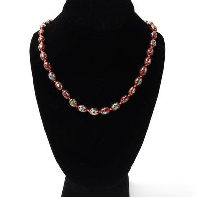 Sale Photo Thumbnail #128: Lot 127 brilliant chinese cloisonne bead necklace
