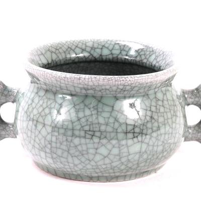 Sale Photo Thumbnail #358: Lot 357 chinese green crackle glazed pot