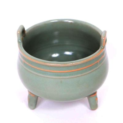Sale Photo Thumbnail #410: Lot 410 chinese tripod crackle glazed pot