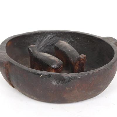 Sale Photo Thumbnail #470: Lot 470 chicha ceremonial bowl w llamas