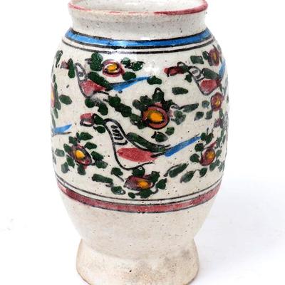 Sale Photo Thumbnail #273: Lot 272 turkish painted ceramic vase 19th c.