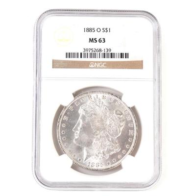 Sale Photo Thumbnail #162: Lot 161 1885 cased one dollar coin