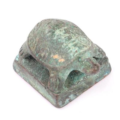 Sale Photo Thumbnail #385: Lot 385 vintage miniature chinese bronze turtle seal stamp
