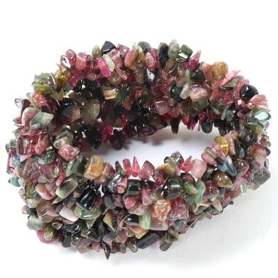 Sale Photo Thumbnail #109: Lot 108 beautiful rainbow tourmaline multistrand bracelet