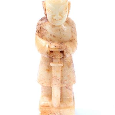Sale Photo Thumbnail #302: Lot 301 chinese hardstone carved guardian figure