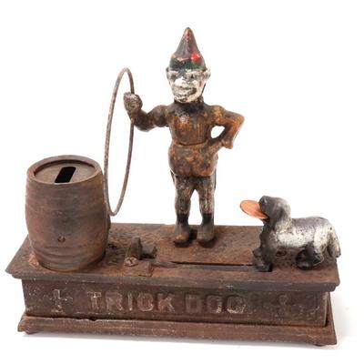 Sale Photo Thumbnail #485: Lot 485 adorable trick dog mechanical bank
