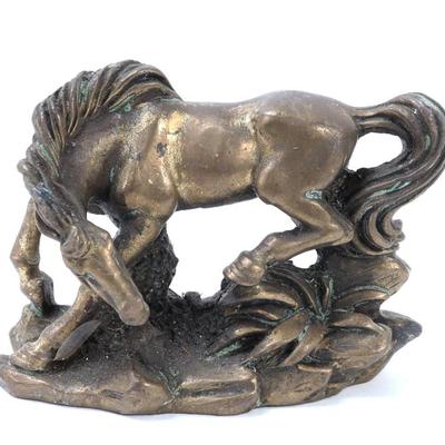 Sale Photo Thumbnail #320: Lot 319 miniature bronze horse statue