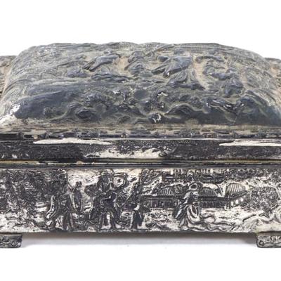 Sale Photo Thumbnail #328: Lot 327 decorated chinese metal box