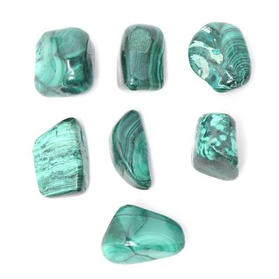 Sale Photo Thumbnail #210: Lot 209 group of seven malachite pieces