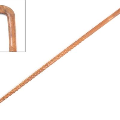 Lot 508 intricately carved walking stick