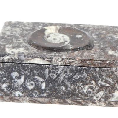 Sale Photo Thumbnail #263: Lot 262 fossilized ammonite jewelry box