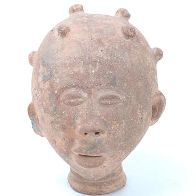 Sale Photo Thumbnail #461: Lot 461 handsome african memorial terracotta head