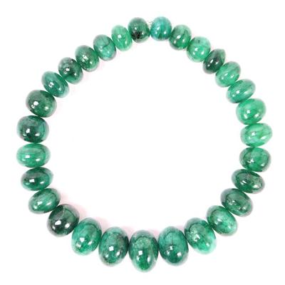 Sale Photo Thumbnail #78: Lot 77 beautiful natural emerald beaded bracelet