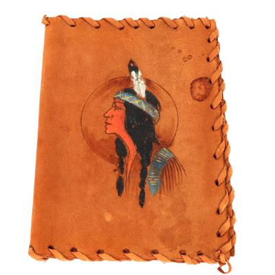 Sale Photo Thumbnail #421: Lot 421 lovely handmade leather book cover