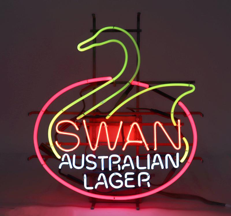 Sale Photo Thumbnail #505: Lot 505 vintage swan australian lager neon sign