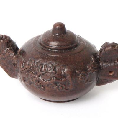 Sale Photo Thumbnail #380: Lot 380 agar wood carved teapot pendant