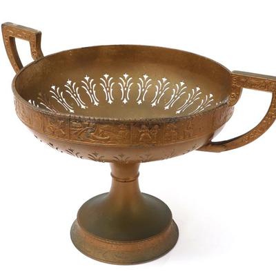 Sale Photo Thumbnail #186: Lot 185 vintage brass sheffield compote fruit bowl