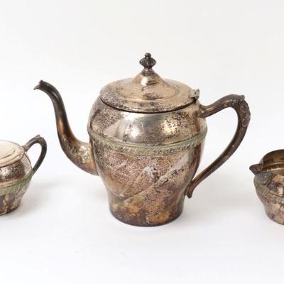 Sale Photo Thumbnail #184: Lot 183 matching set of silver vessels