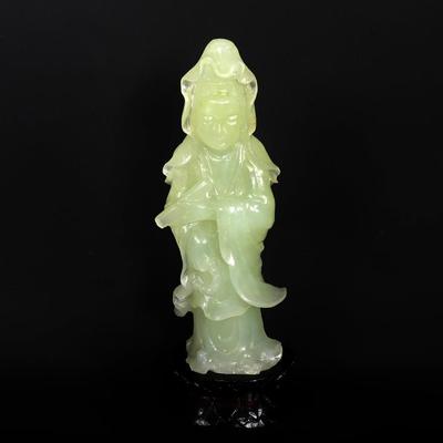 Sale Photo Thumbnail #378: Lot 378 carved immortal of guanyin