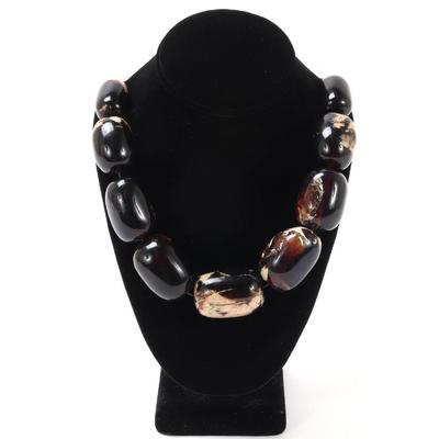 Sale Photo Thumbnail #104: Lot 103 gorgeous all natural chunky amber necklace