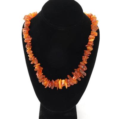Sale Photo Thumbnail #93: Lot 92 gorgeous chip sead amber beaded necklace