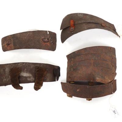 Sale Photo Thumbnail #67: Lot 66 group of medieval elements of armor 16th 17th c.
