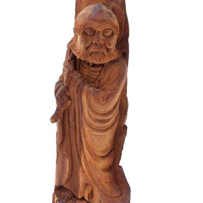 Sale Photo Thumbnail #318: Lot 317 chinese wood guardian statue