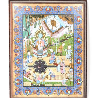 Sale Photo Thumbnail #271: Lot 270 indo persian gouache poem painting