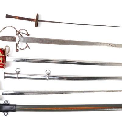 Sale Photo Thumbnail #7: Lot 6 lot of four swords