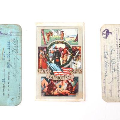 Sale Photo Thumbnail #177: Lot 176 set of boy scouts of america registration cards 1934
