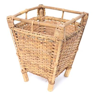 Sale Photo Thumbnail #439: Lot 439 lovely bamboo rattan woven basket