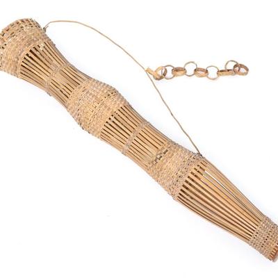 Sale Photo Thumbnail #441: Lot 441 filipino rattan braided eel trap