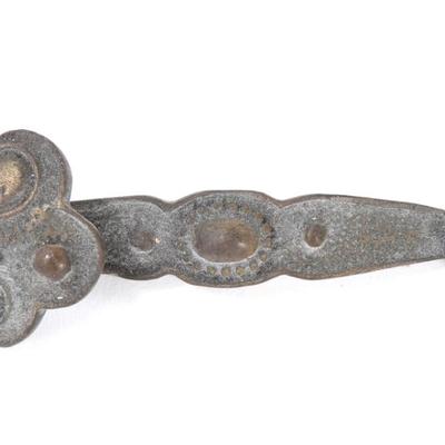 Sale Photo Thumbnail #382: Lot 382 chinese brass floral belt hook