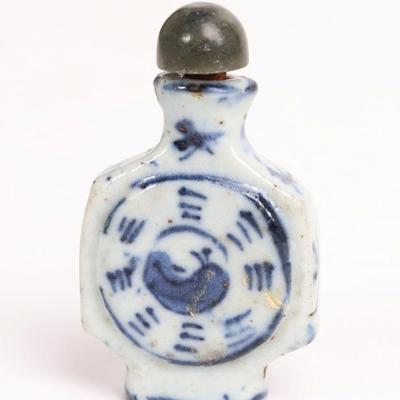 Sale Photo Thumbnail #312: Lot 311 antique blue and white snuff bottle