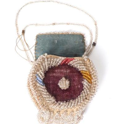 Sale Photo Thumbnail #88: Lot 87 midwest bead textile purse late 19th c.