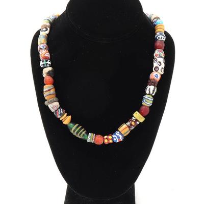 Sale Photo Thumbnail #152: Lot 151 lovely collection of handmade glass bead necklace