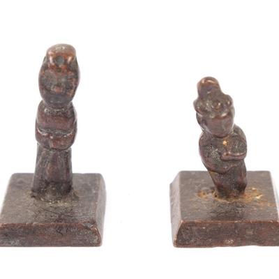 Sale Photo Thumbnail #392: Lot 392 two chinese bronze seal stamps