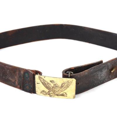 Sale Photo Thumbnail #50: Lot 49 american belt buckle set, 19th c.