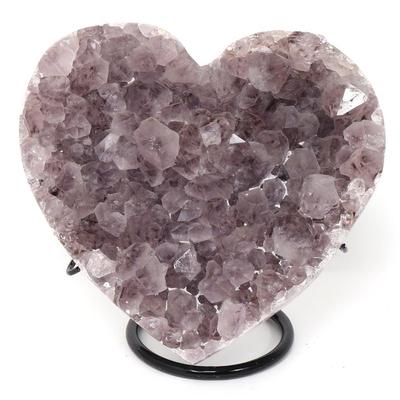 Sale Photo Thumbnail #233: Lot 232 lovely amethyst geode carved heart