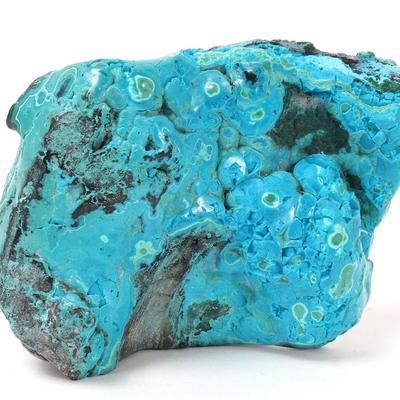 Sale Photo Thumbnail #193: Lot 192 lovely chrysocolla and malachite in matrix section
