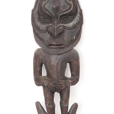 Sale Photo Thumbnail #432: Lot 432 papua new guinea wooden carved food hook