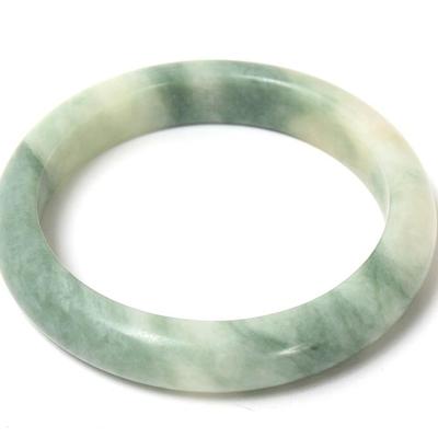 Sale Photo Thumbnail #133: Lot 132 beautiful chinese clouded marble jade bangle