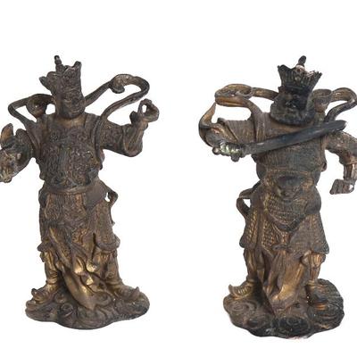 Sale Photo Thumbnail #322: Lot 321 chinese bronze warrior figurines
